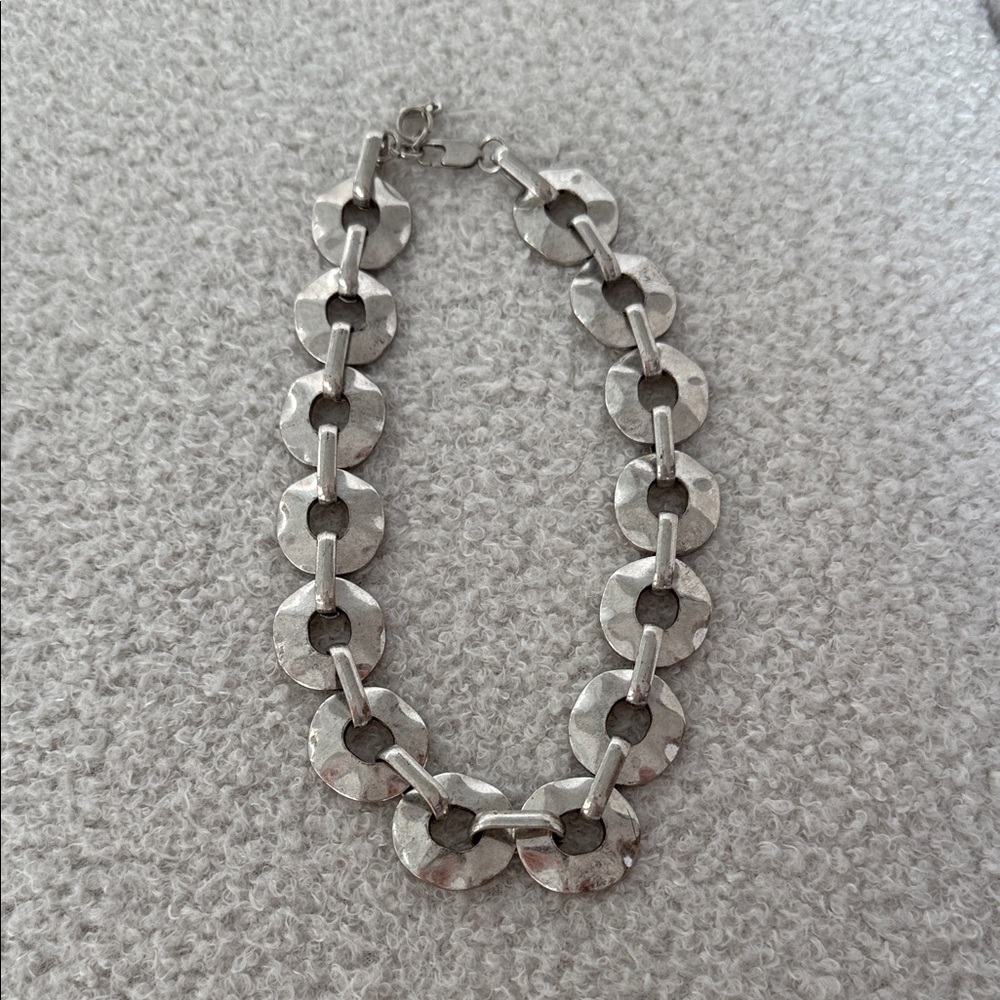 Zara necklace stack Silver-Tone Layered Chain Necklace with Black Stone Pendant - Picture 2 of 5
